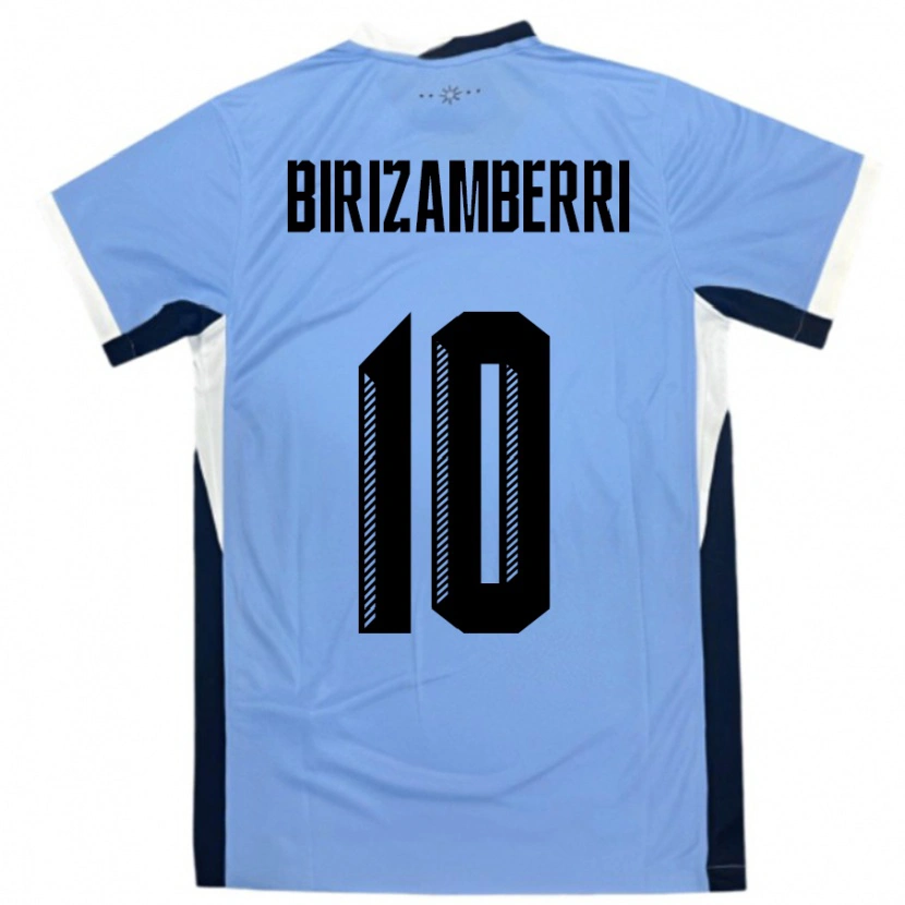 Danxen Damen Uruguay Carolina Birizamberri #10 Weiß Schwarz Heimtrikot Trikot 24-26 T-Shirt