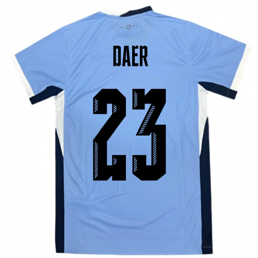 Danxen Damen Uruguay Zulma Daer #23 Weiß Schwarz Heimtrikot Trikot 24-26 T-Shirt