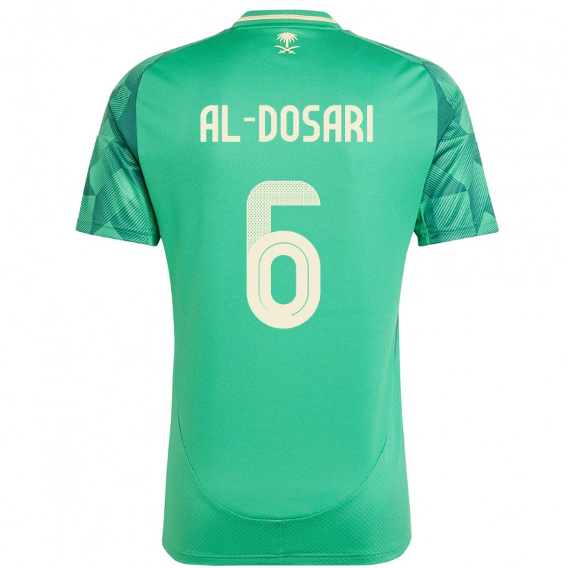 Danxen Damen Saudi-Arabien Saeed Al-Dosari #6 Grün Heimtrikot Trikot 24-26 T-Shirt