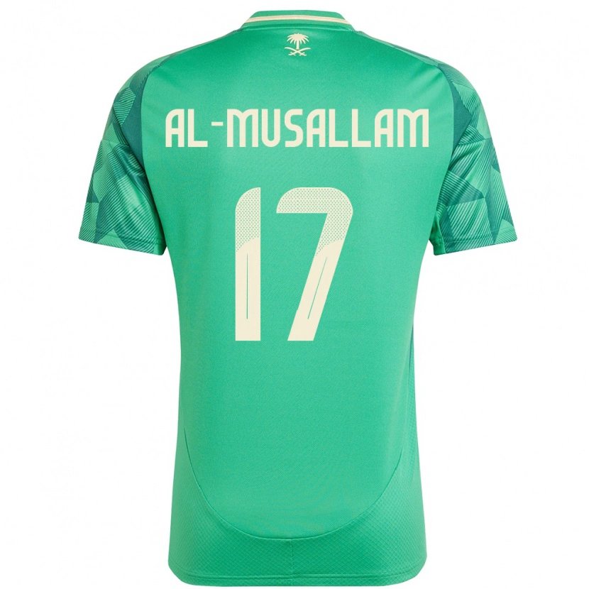 Danxen Damen Saudi-Arabien Hassan Al-Musallam #17 Grün Heimtrikot Trikot 24-26 T-Shirt