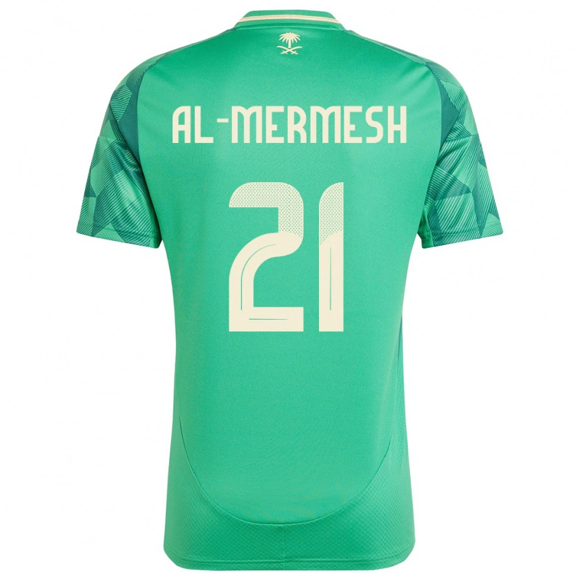 Danxen Damen Saudi-Arabien Osama Al-Mermesh #21 Grün Heimtrikot Trikot 24-26 T-Shirt