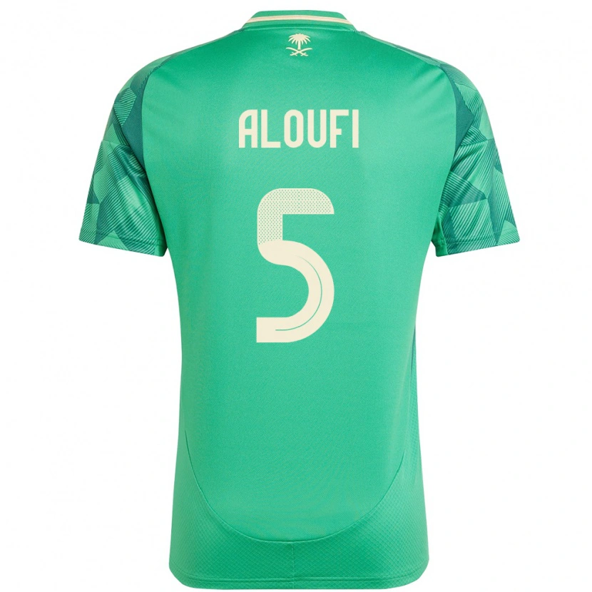 Danxen Damen Saudi-Arabien Mohammed Aloufi #5 Grün Heimtrikot Trikot 24-26 T-Shirt