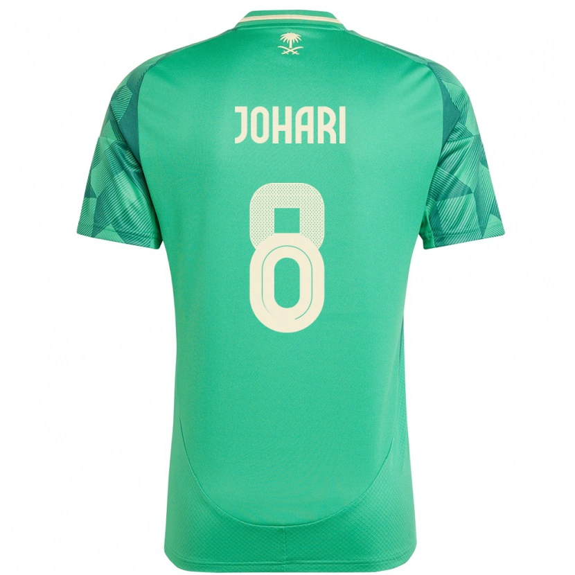 Danxen Damen Saudi-Arabien Layan Johari #8 Grün Heimtrikot Trikot 24-26 T-Shirt