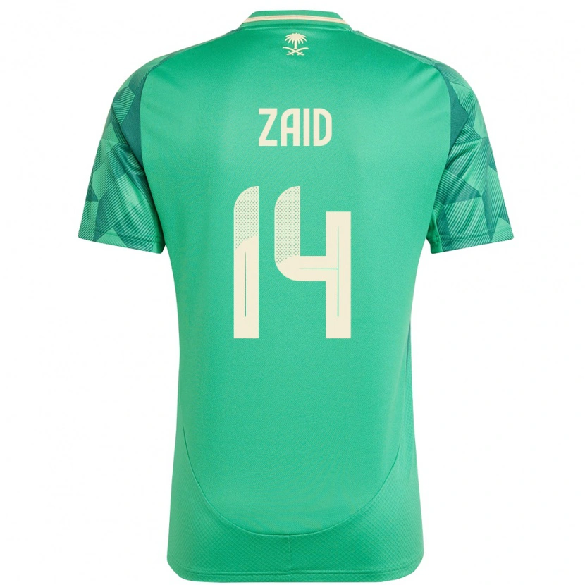 Danxen Damen Saudi-Arabien Abdullah Zaid #14 Grün Heimtrikot Trikot 24-26 T-Shirt