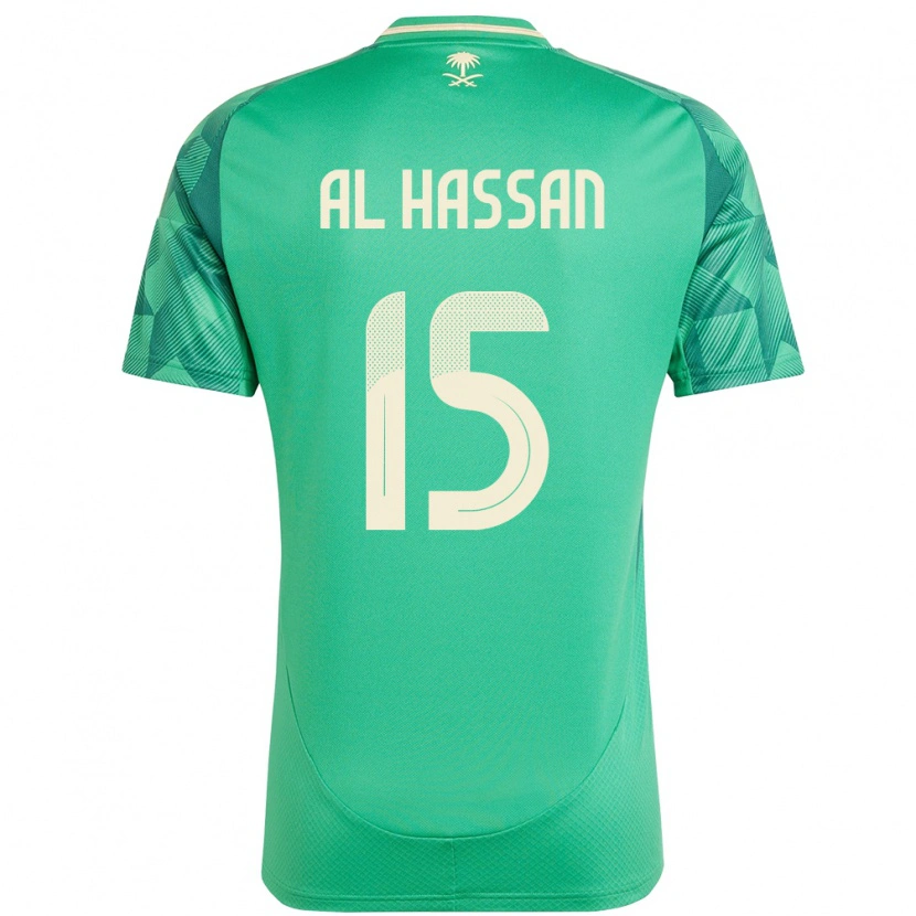 Danxen Damen Saudi-Arabien Ali Al Hassan #15 Grün Heimtrikot Trikot 24-26 T-Shirt