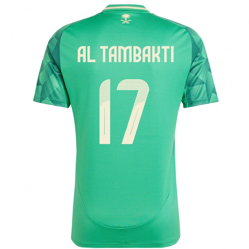 Danxen Damen Saudi-Arabien Hassan Al Tambakti #17 Grün Heimtrikot Trikot 24-26 T-Shirt