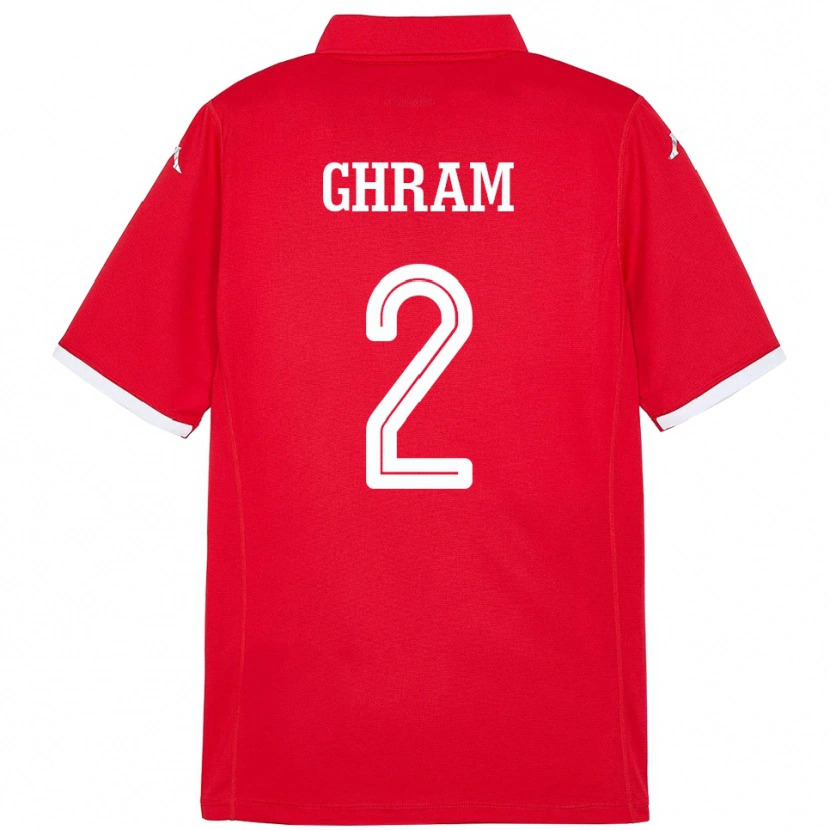 Danxen Damen Tunesien Alaa Ghram #2 Rot Heimtrikot Trikot 24-26 T-Shirt