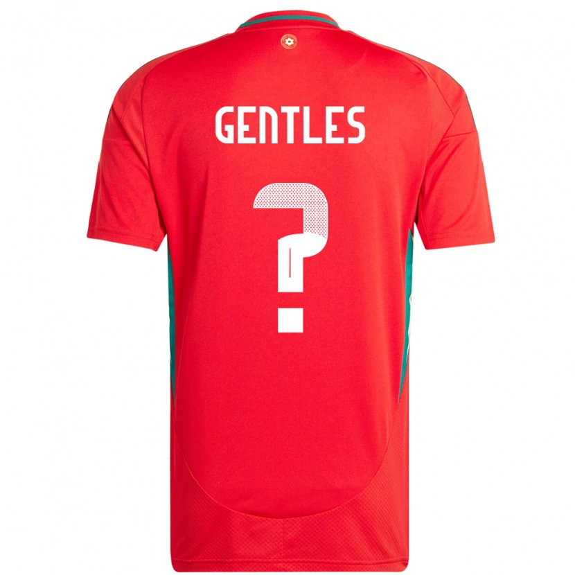 Danxen Damen Wales Josh Gentles #0 Rot Heimtrikot Trikot 24-26 T-Shirt
