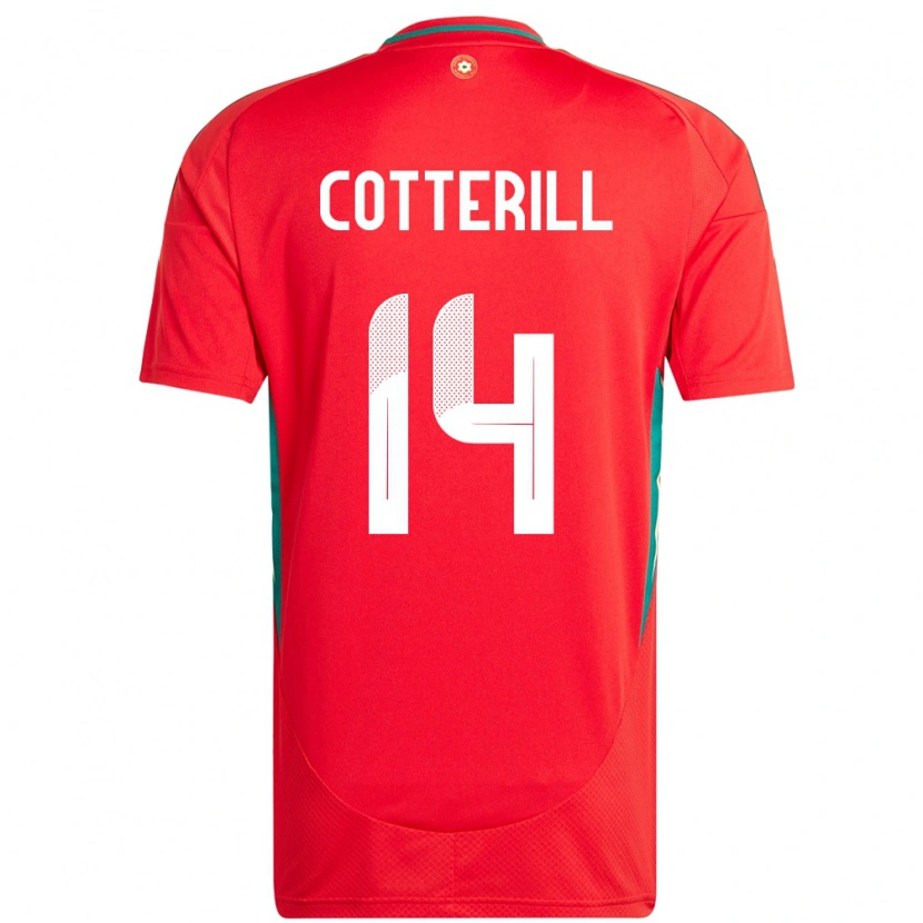 Danxen Damen Wales Joel Cotterill #14 Rot Heimtrikot Trikot 24-26 T-Shirt