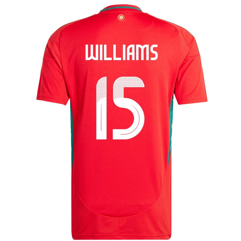 Danxen Damen Wales Joe Williams #15 Rot Heimtrikot Trikot 24-26 T-Shirt