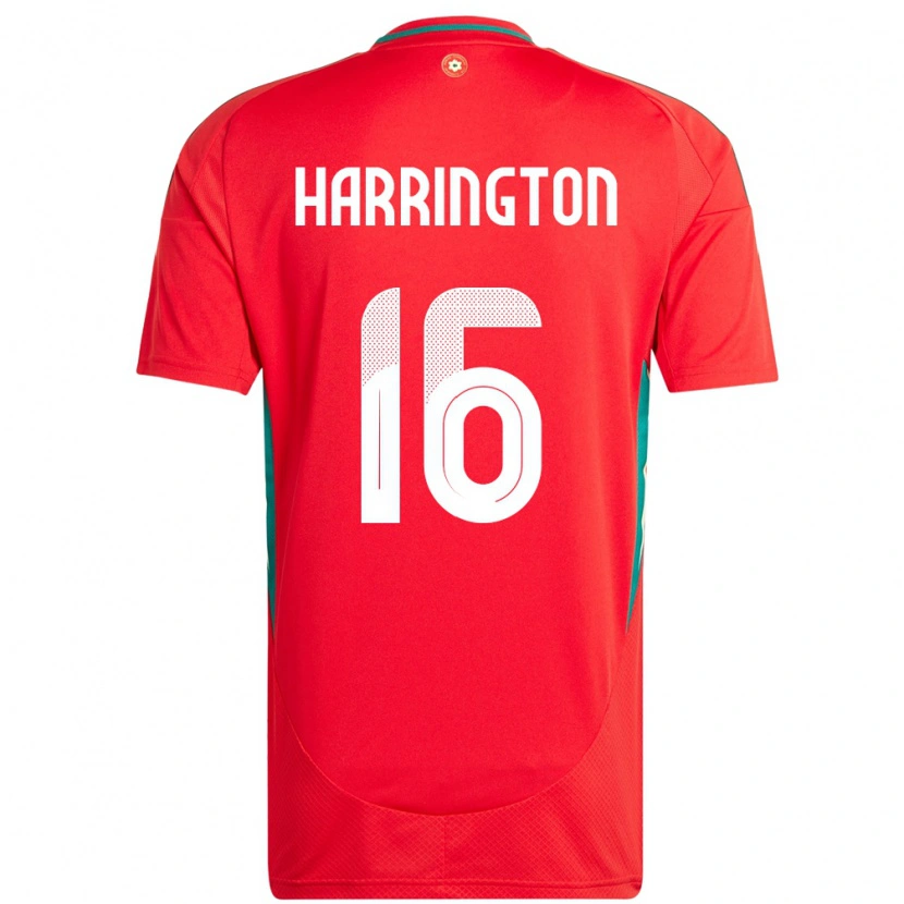 Danxen Damen Wales Ryan Harrington #16 Rot Heimtrikot Trikot 24-26 T-Shirt