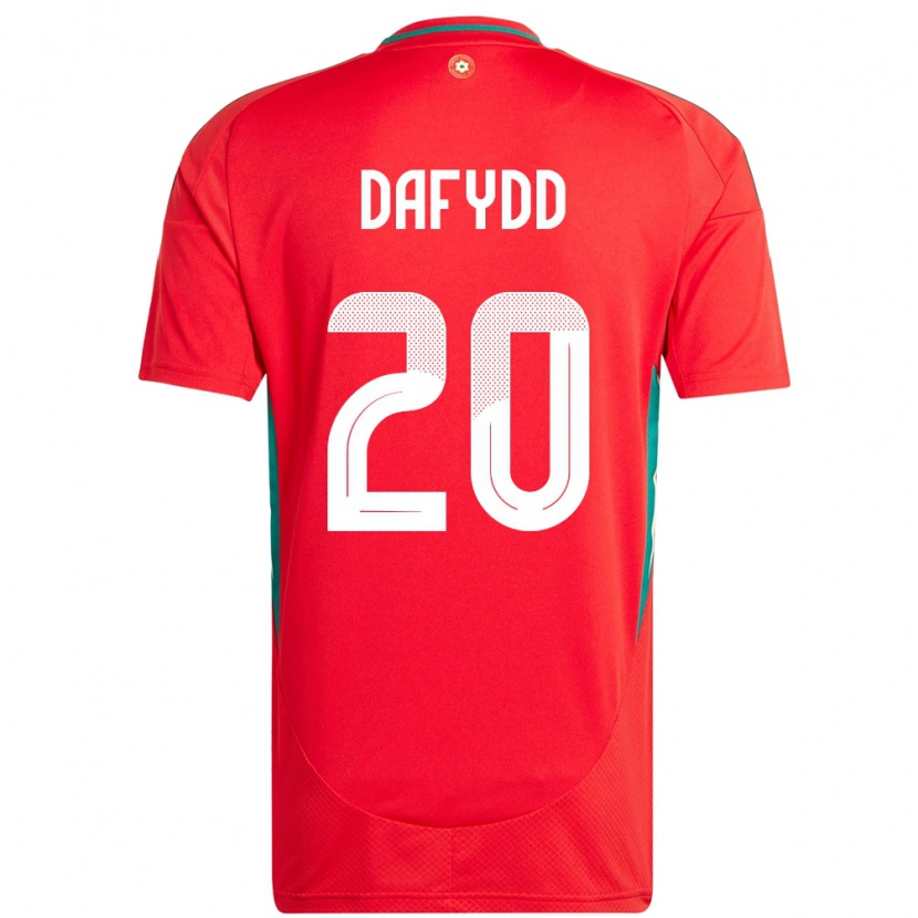 Danxen Damen Wales Gwion Dafydd #20 Rot Heimtrikot Trikot 24-26 T-Shirt