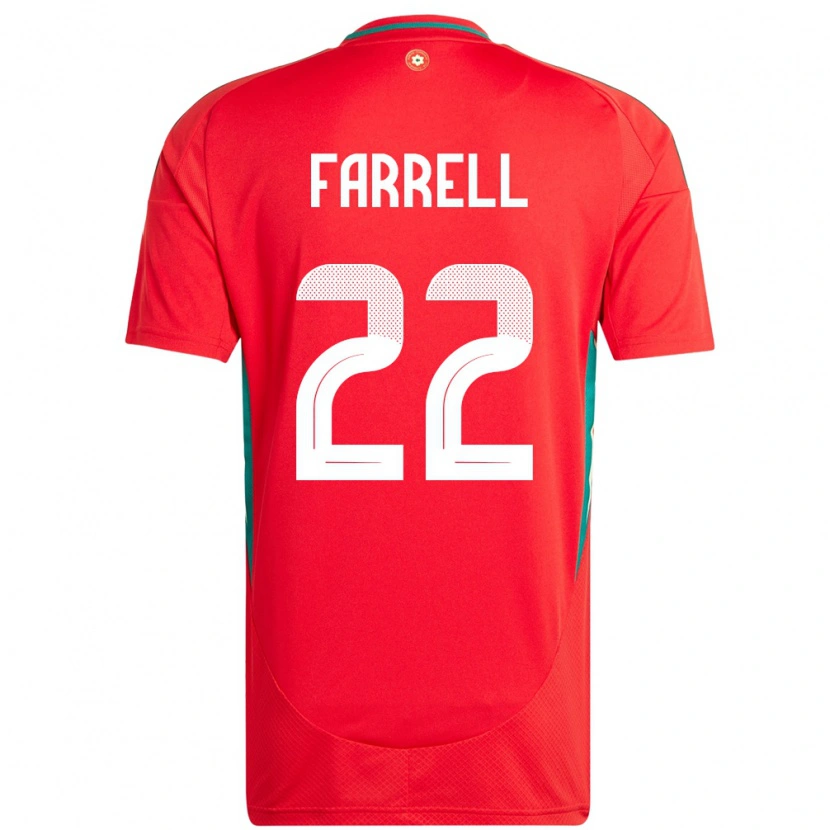 Danxen Damen Wales Joshua Farrell #22 Rot Heimtrikot Trikot 24-26 T-Shirt