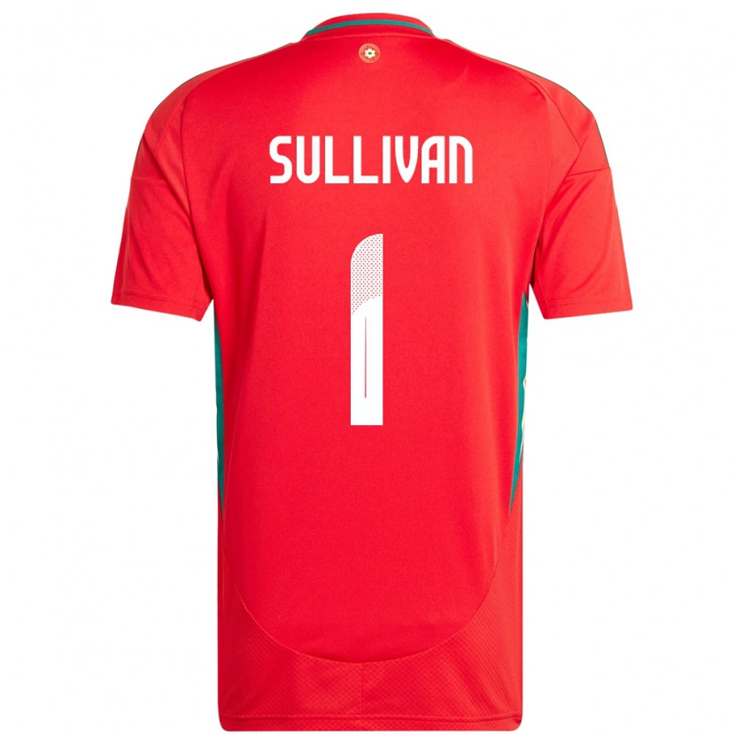 Danxen Damen Wales Laura O Sullivan #1 Rot Heimtrikot Trikot 24-26 T-Shirt