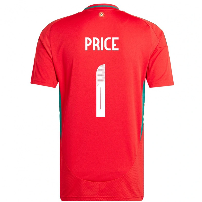 Danxen Damen Wales Jo Price #1 Rot Heimtrikot Trikot 24-26 T-Shirt