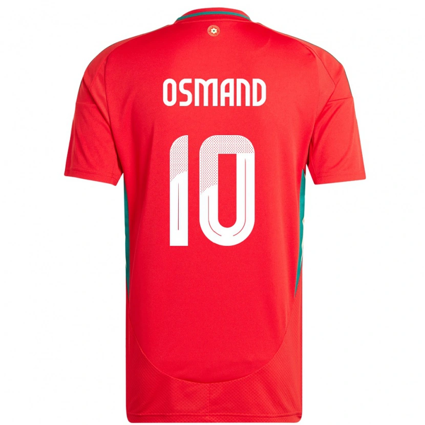 Danxen Damen Wales Callum Osmand #10 Rot Heimtrikot Trikot 24-26 T-Shirt