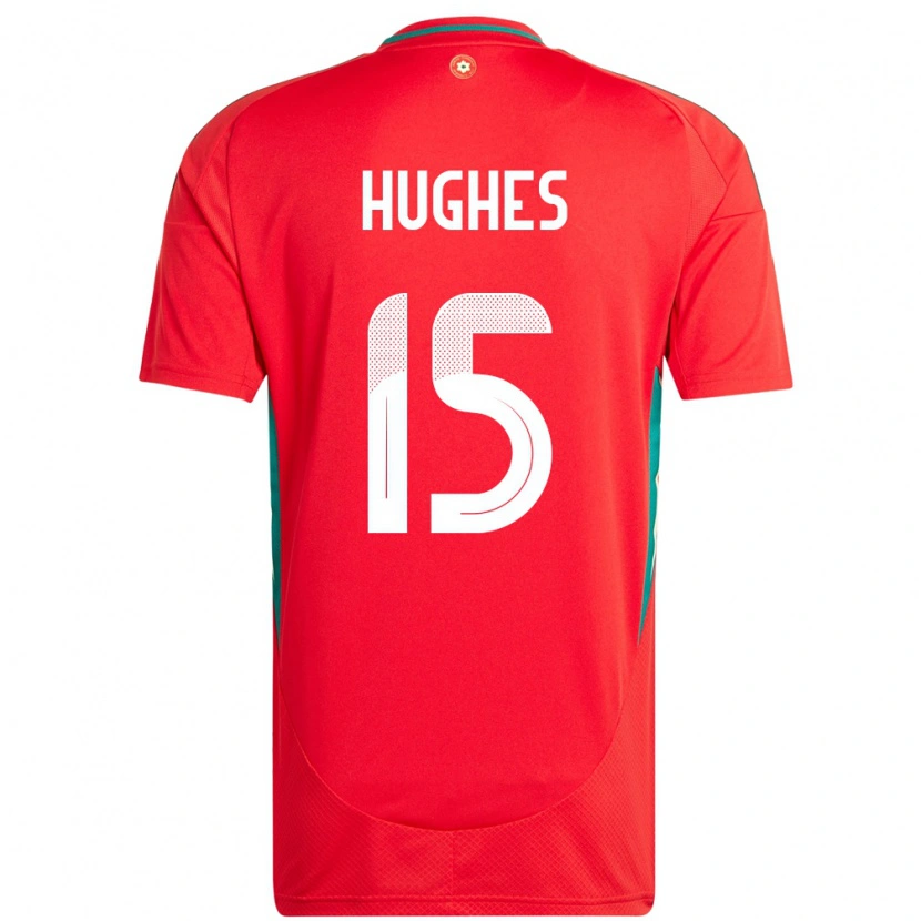 Danxen Damen Wales Elise Hughes #15 Rot Heimtrikot Trikot 24-26 T-Shirt