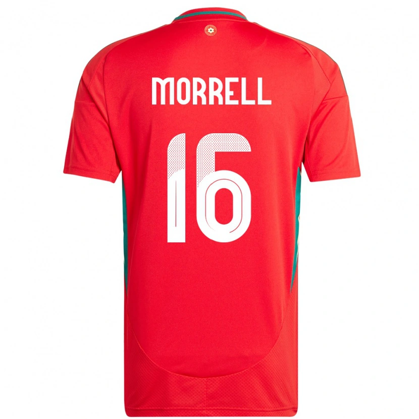 Danxen Damen Wales Joe Morrell #16 Rot Heimtrikot Trikot 24-26 T-Shirt