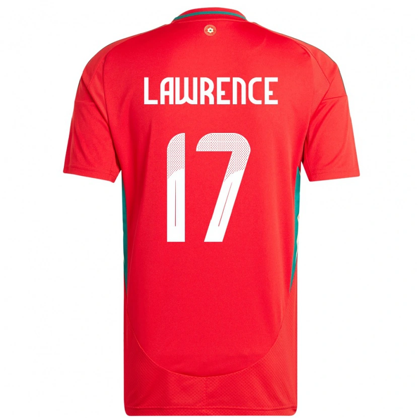 Danxen Damen Wales Nadia Lawrence #17 Rot Heimtrikot Trikot 24-26 T-Shirt