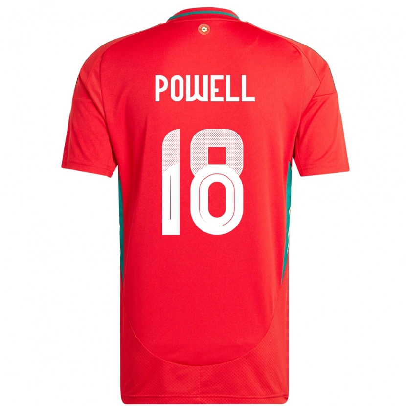 Danxen Damen Wales Ella Powell #18 Rot Heimtrikot Trikot 24-26 T-Shirt