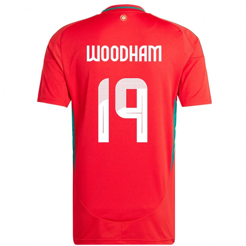 Danxen Damen Wales Lily Woodham #19 Rot Heimtrikot Trikot 24-26 T-Shirt