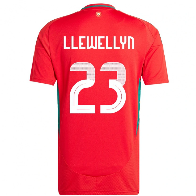 Danxen Damen Wales Ffion Llewellyn #23 Rot Heimtrikot Trikot 24-26 T-Shirt