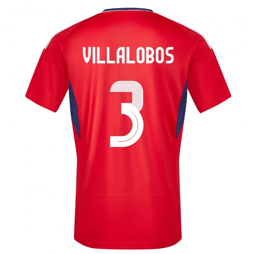 Danxen Damen Costa Rica Guillermo Villalobos #3 Rot Heimtrikot Trikot 24-26 T-Shirt