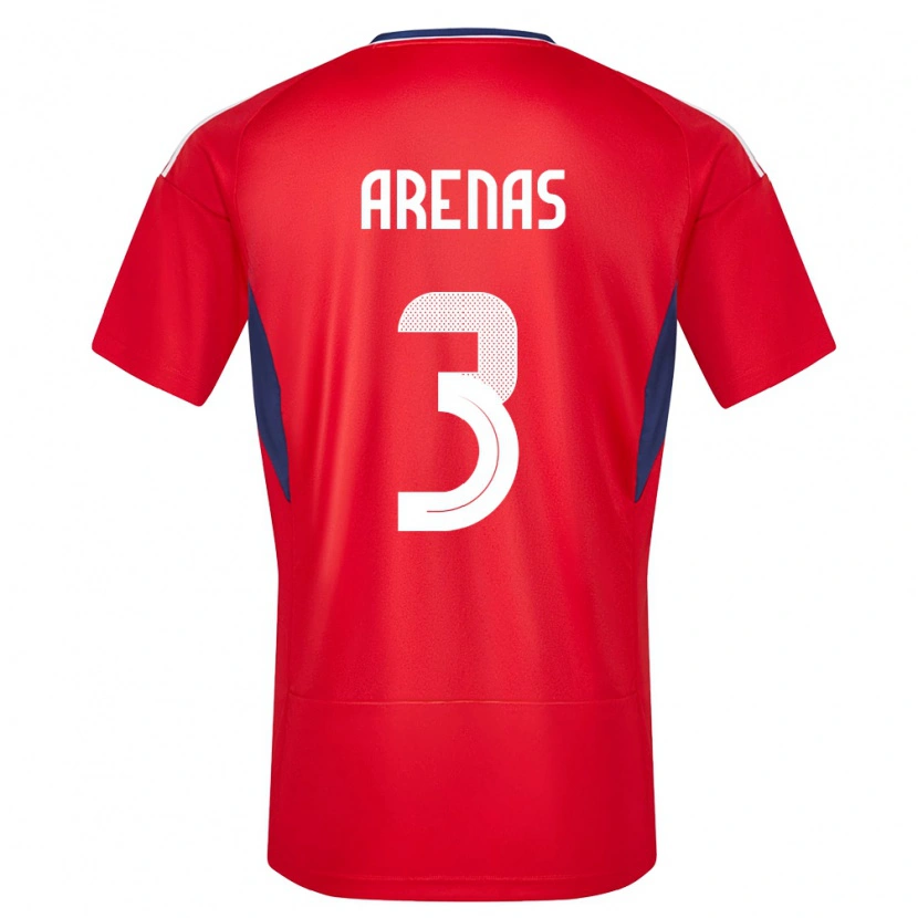 Danxen Damen Costa Rica Alejandro Arenas #3 Rot Heimtrikot Trikot 24-26 T-Shirt