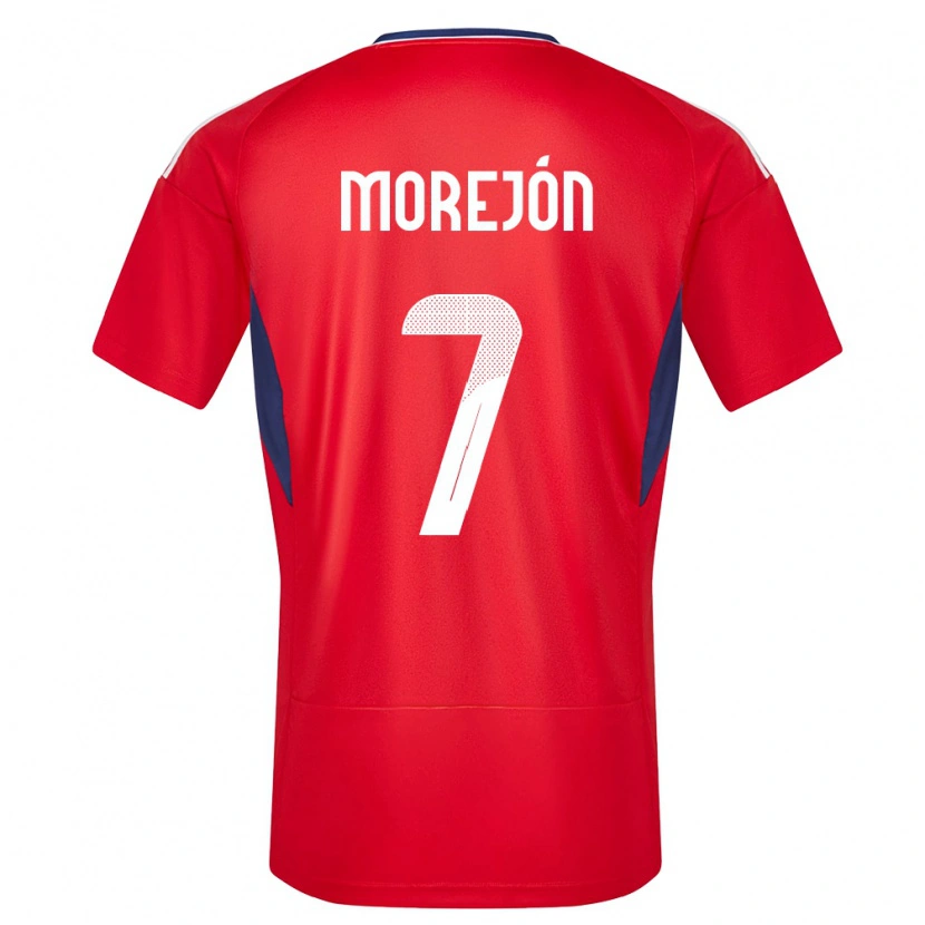 Danxen Damen Costa Rica Jorge Morejón #7 Rot Heimtrikot Trikot 24-26 T-Shirt