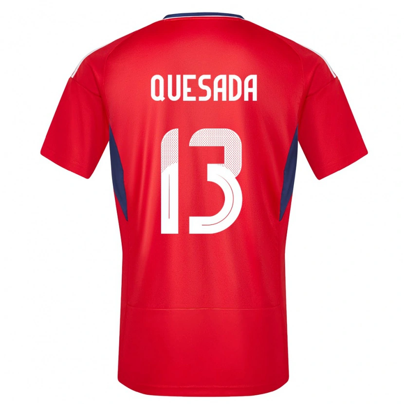Danxen Damen Costa Rica Sebastián Quesada #13 Rot Heimtrikot Trikot 24-26 T-Shirt