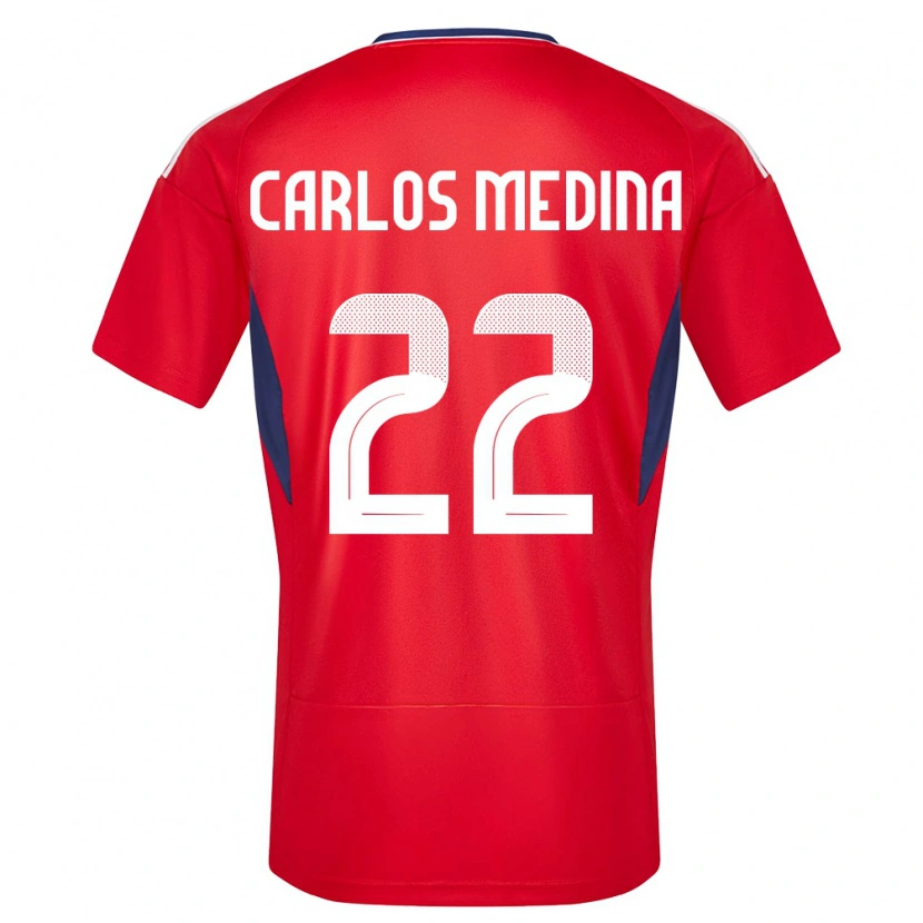 Danxen Damen Costa Rica Luis Carlos Medina #22 Rot Heimtrikot Trikot 24-26 T-Shirt