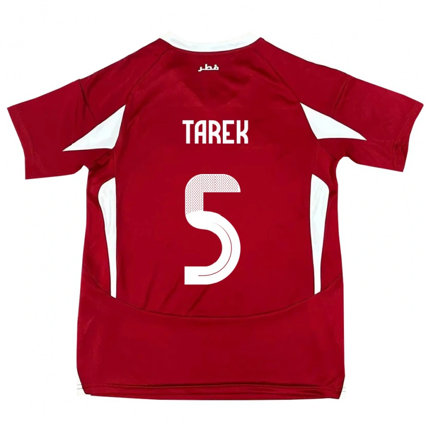 Danxen Damen Katar Tarek Salman #5 Rot Heimtrikot Trikot 24-26 T-Shirt