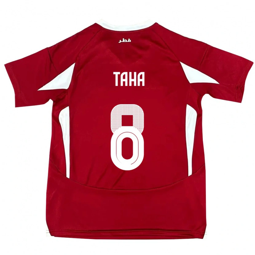 Danxen Damen Katar Moath Taha #8 Rot Heimtrikot Trikot 24-26 T-Shirt