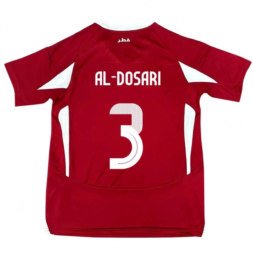 Danxen Damen Katar Dana Al Dosari #3 Rot Heimtrikot Trikot 24-26 T-Shirt
