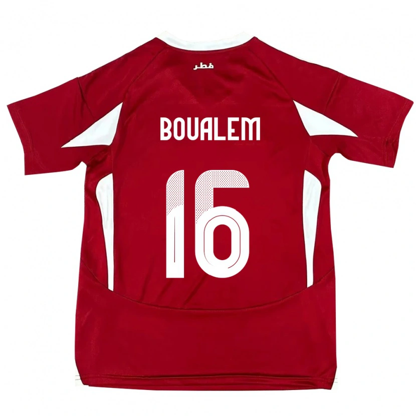 Danxen Damen Katar Boualem Khoukhi #16 Rot Heimtrikot Trikot 24-26 T-Shirt