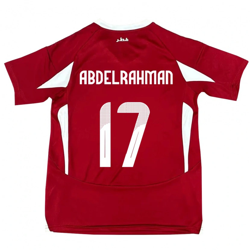 Danxen Damen Katar Abdelrahman Fahmi Moustafa #17 Rot Heimtrikot Trikot 24-26 T-Shirt