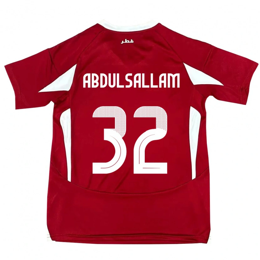 Danxen Damen Katar Jassem Gaber Abdulsallam #32 Rot Heimtrikot Trikot 24-26 T-Shirt