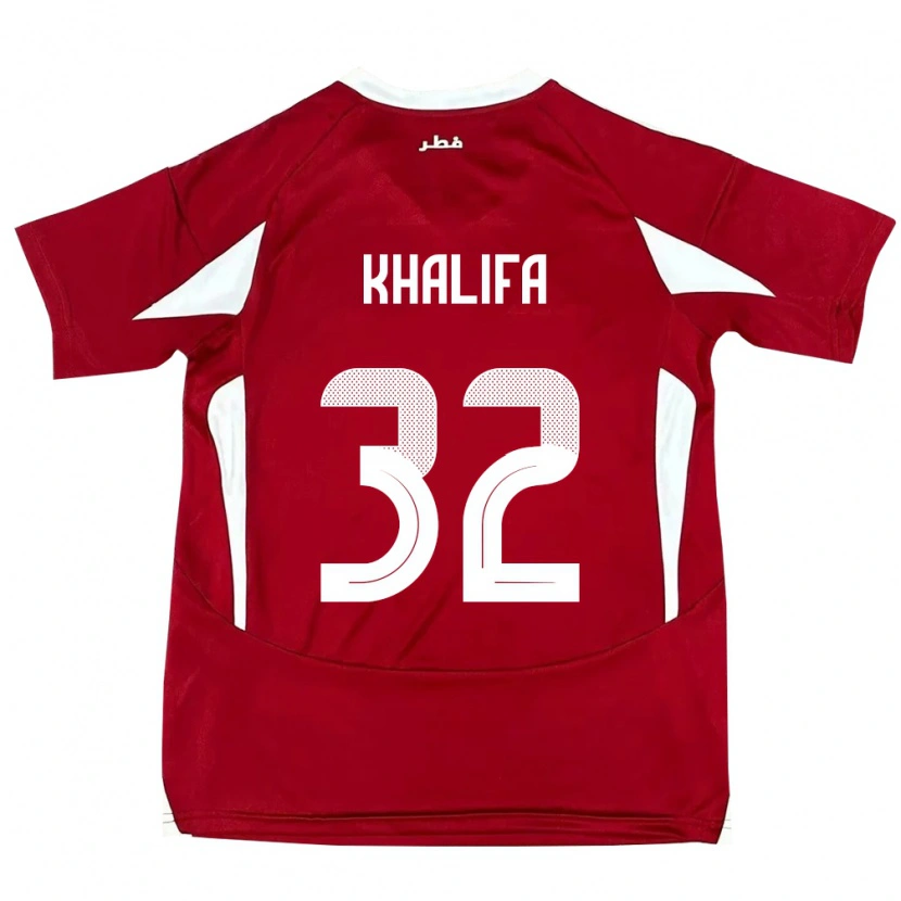 Danxen Damen Katar Duana Khalifa #32 Rot Heimtrikot Trikot 24-26 T-Shirt