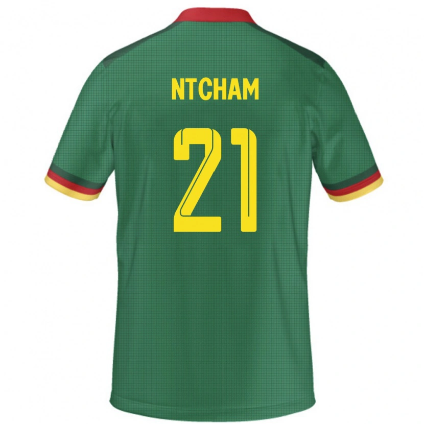 Danxen Damen Kamerun Olivier Ntcham #21 Grün Heimtrikot Trikot 24-26 T-Shirt