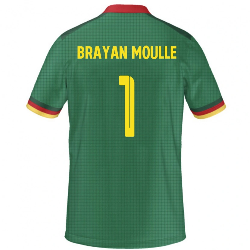 Danxen Damen Kamerun Jason Brayan Moulle #1 Grün Heimtrikot Trikot 24-26 T-Shirt