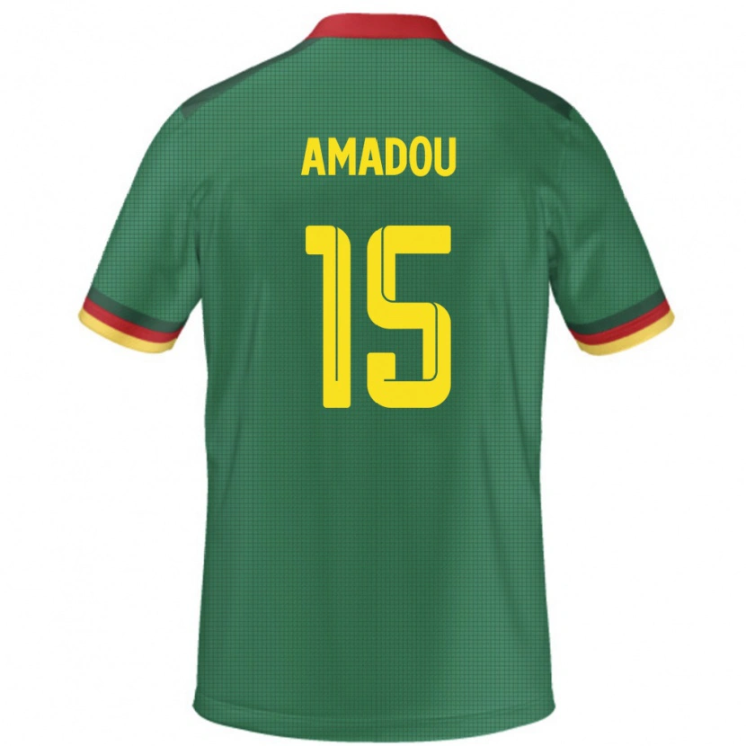 Danxen Damen Kamerun Daouda Amadou #15 Grün Heimtrikot Trikot 24-26 T-Shirt