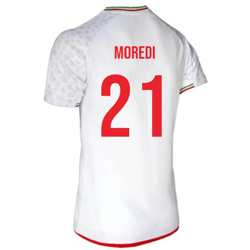 Danxen Damen Iran Abolfazl Moredi #21 Weiß Heimtrikot Trikot 24-26 T-Shirt
