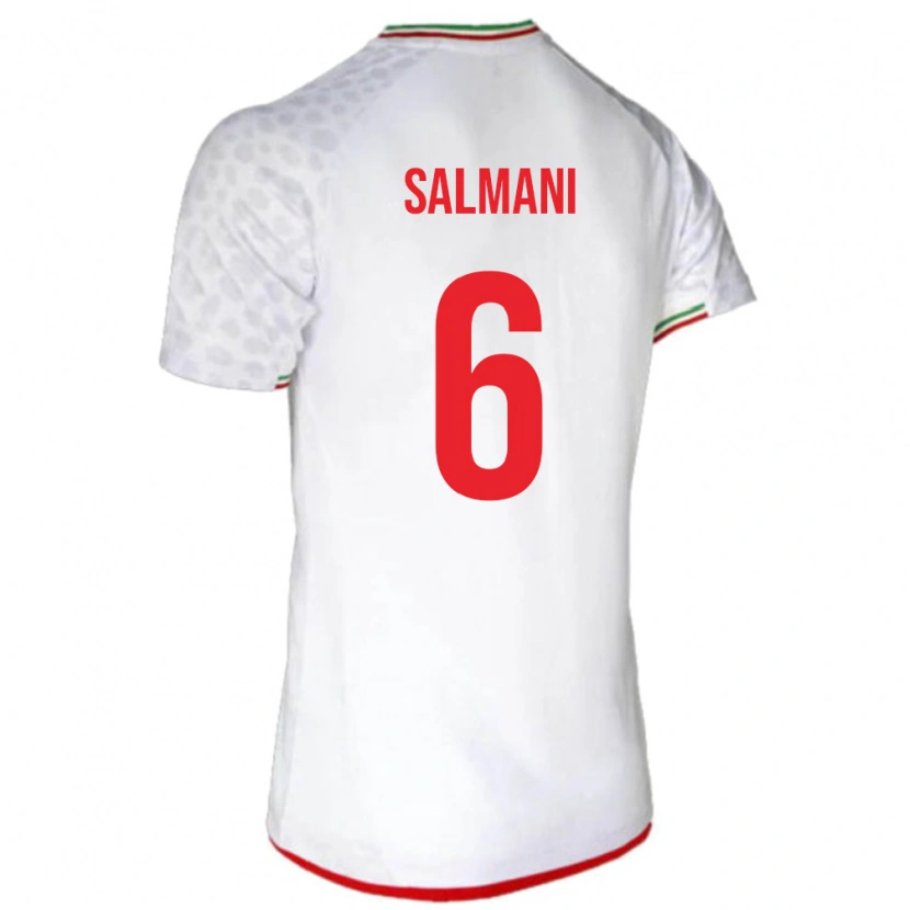 Danxen Damen Iran Yasin Salmani #6 Weiß Heimtrikot Trikot 24-26 T-Shirt