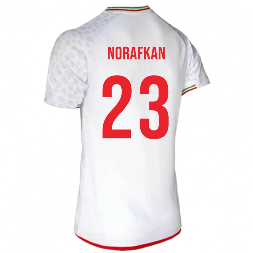 Danxen Damen Iran Omid Norafkan #23 Weiß Heimtrikot Trikot 24-26 T-Shirt