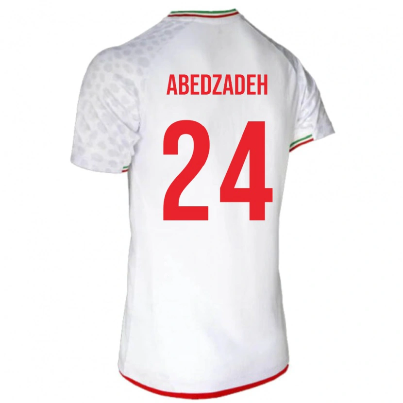 Danxen Damen Iran Amir Abedzadeh #24 Weiß Heimtrikot Trikot 24-26 T-Shirt