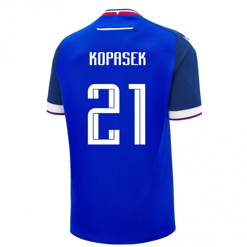 Danxen Damen Slowakei Samuel Kopasek #21 Blau Heimtrikot Trikot 24-26 T-Shirt