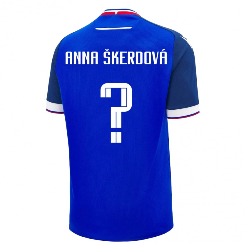 Danxen Damen Slowakei Sofia Anna Škerdová #0 Blau Heimtrikot Trikot 24-26 T-Shirt