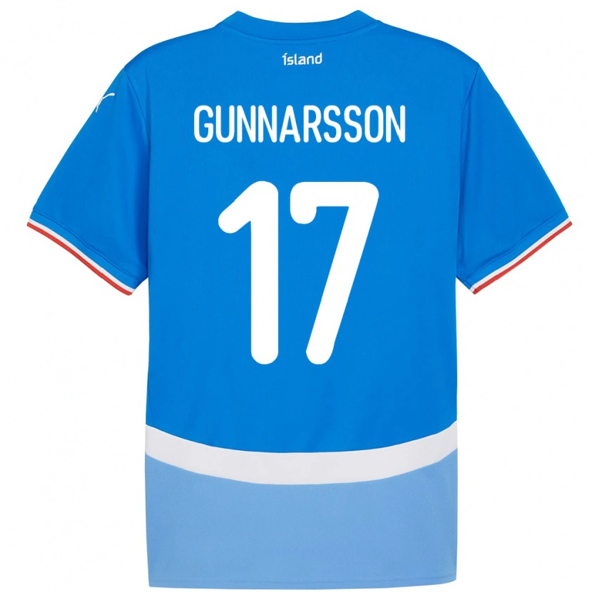 Danxen Damen Island Aron Gunnarsson #17 Blau Heimtrikot Trikot 24-26 T-Shirt