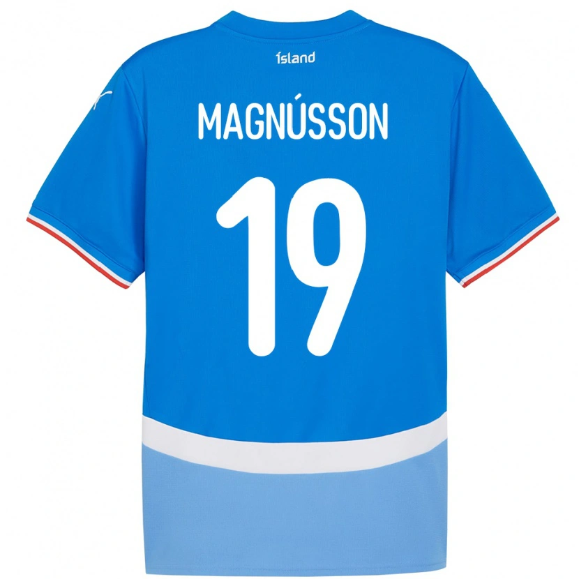 Danxen Damen Island Júlíus Magnússon #19 Blau Heimtrikot Trikot 24-26 T-Shirt
