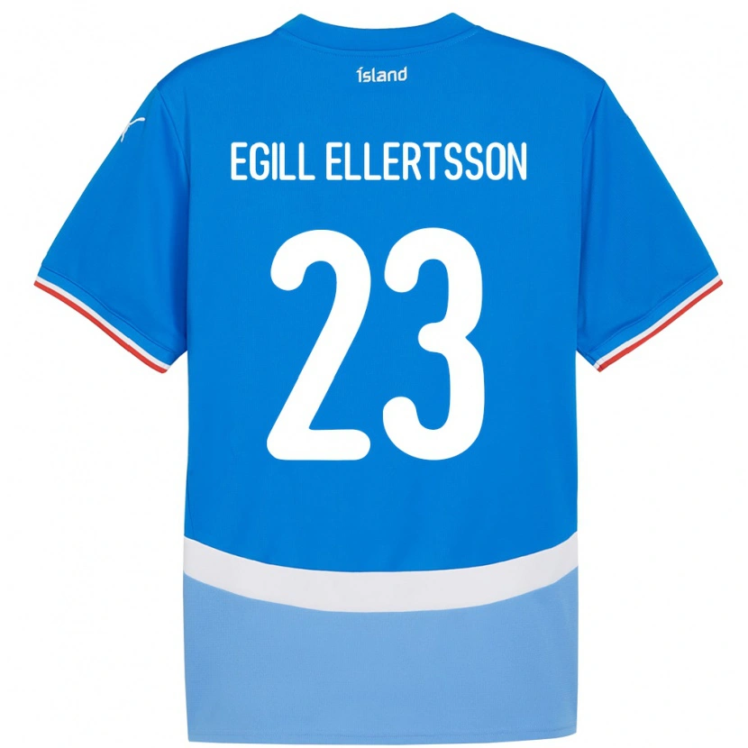 Danxen Damen Island Mikael Egill Ellertsson #23 Blau Heimtrikot Trikot 24-26 T-Shirt